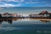 burberry是巴宝莉吗，burberry是什么档次