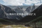 91黑料引发的争议继续扩大