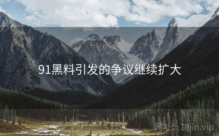 91黑料引发的争议继续扩大