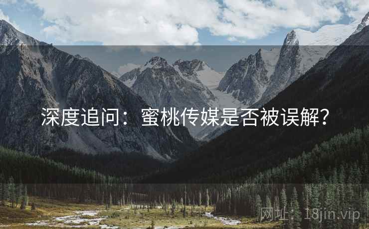 深度追问：蜜桃传媒是否被误解？