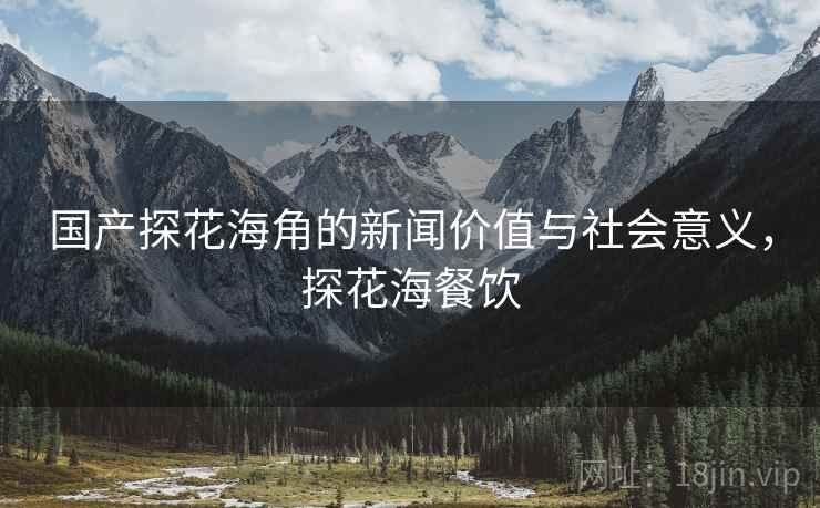 国产探花海角的新闻价值与社会意义，探花海餐饮