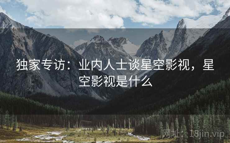 独家专访：业内人士谈星空影视，星空影视是什么