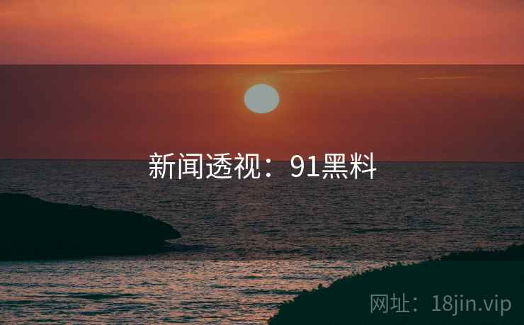 新闻透视：91黑料