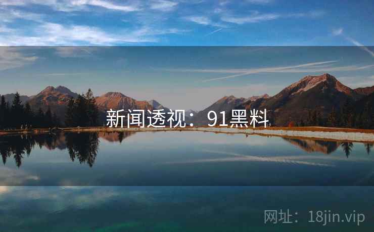 新闻透视：91黑料